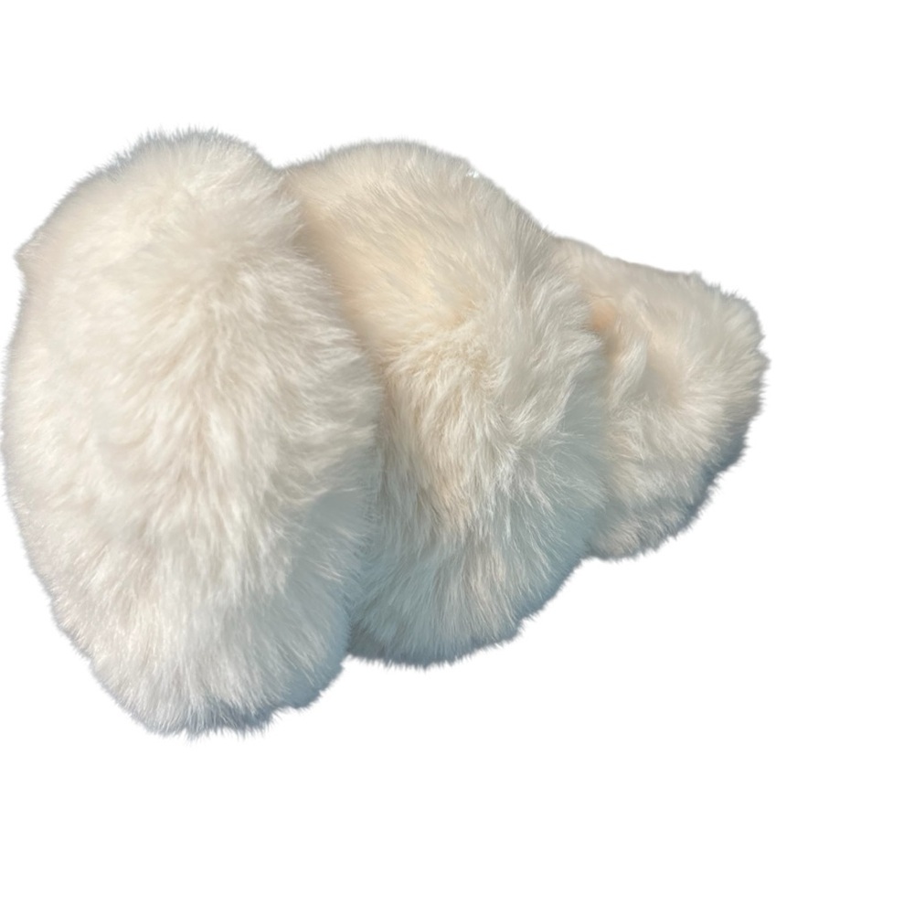 Fluffy White Faux Fur Earmuffs